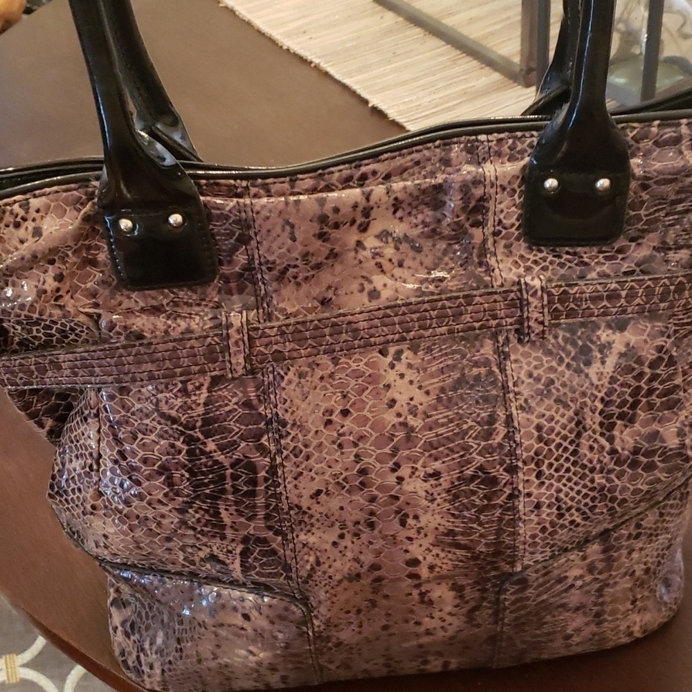 Calvin Klein python print Handbag - Picture 3 of 10